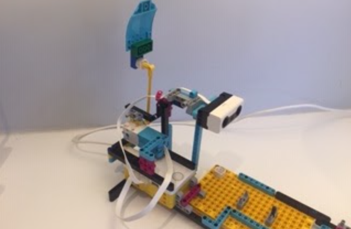 SPIKE basketball shooter, motor and arm assembly