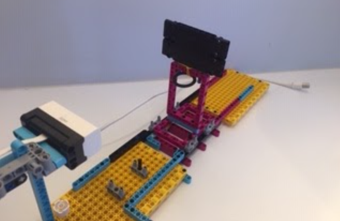 SPIKE basketball shooter, hoop and distance sensor