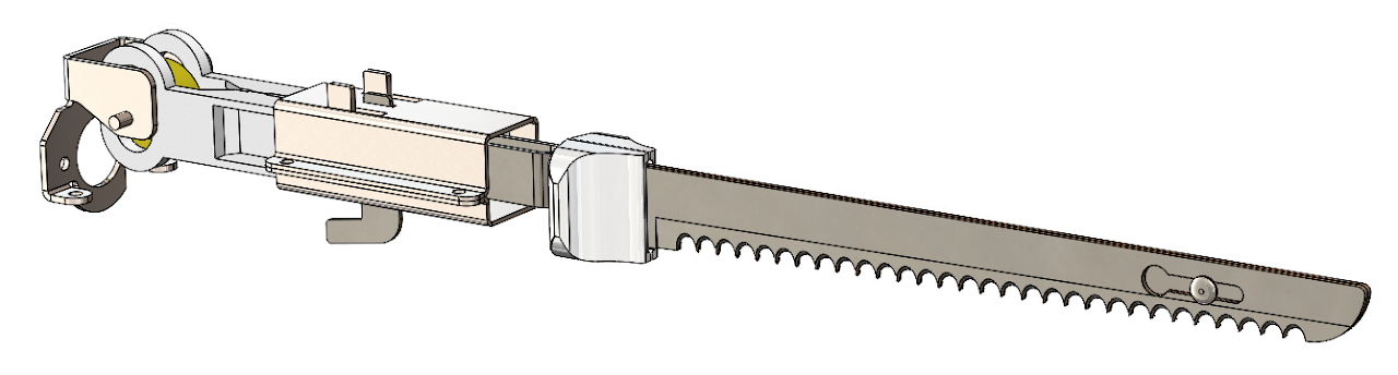 Electric knife blade subassembly