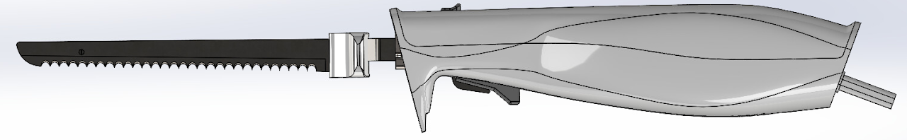 SolidWorks model of the electric knife