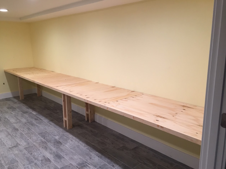 Lower table built for the LEGO Room
