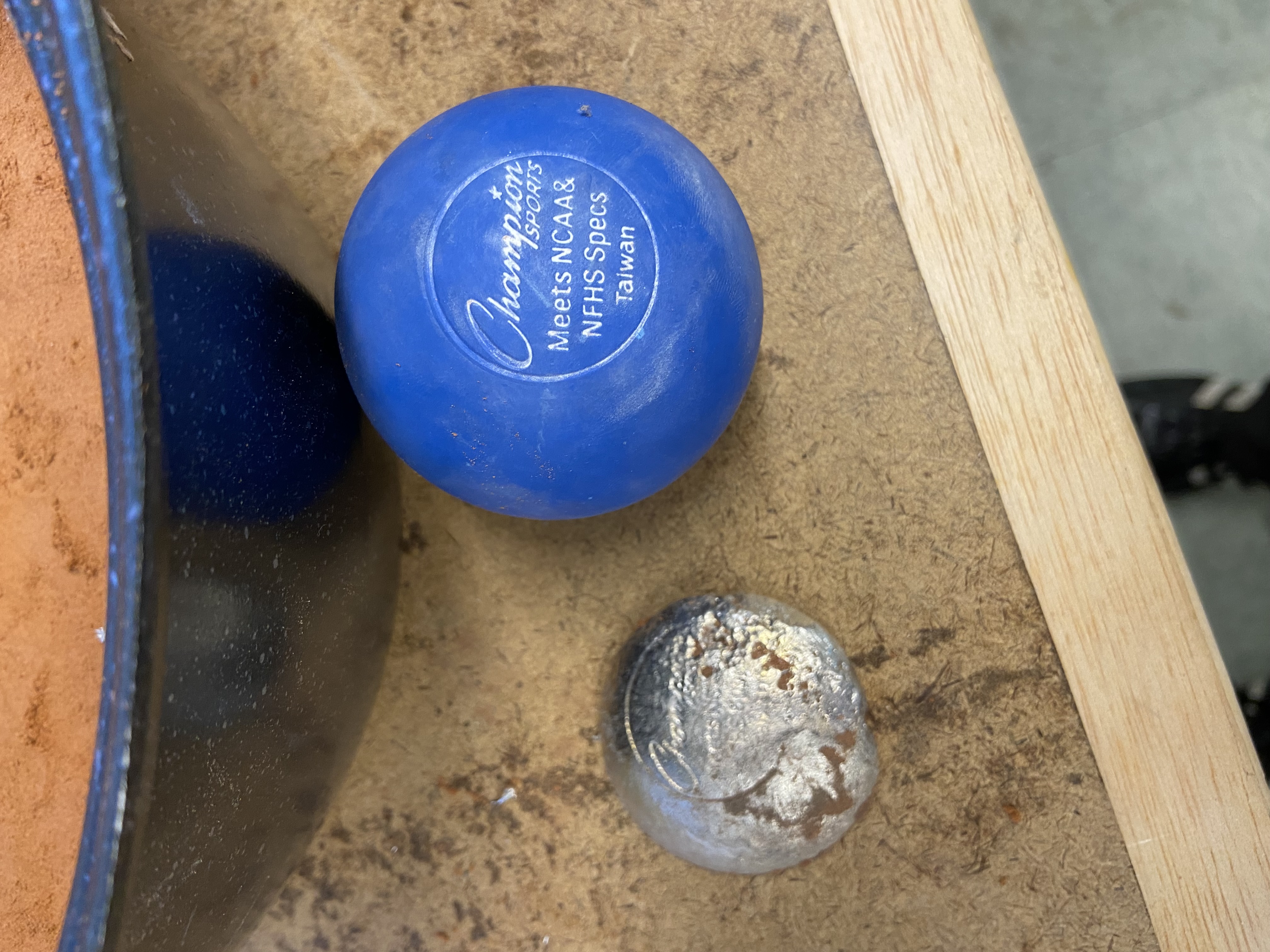 Cast pewter stress ball test piece