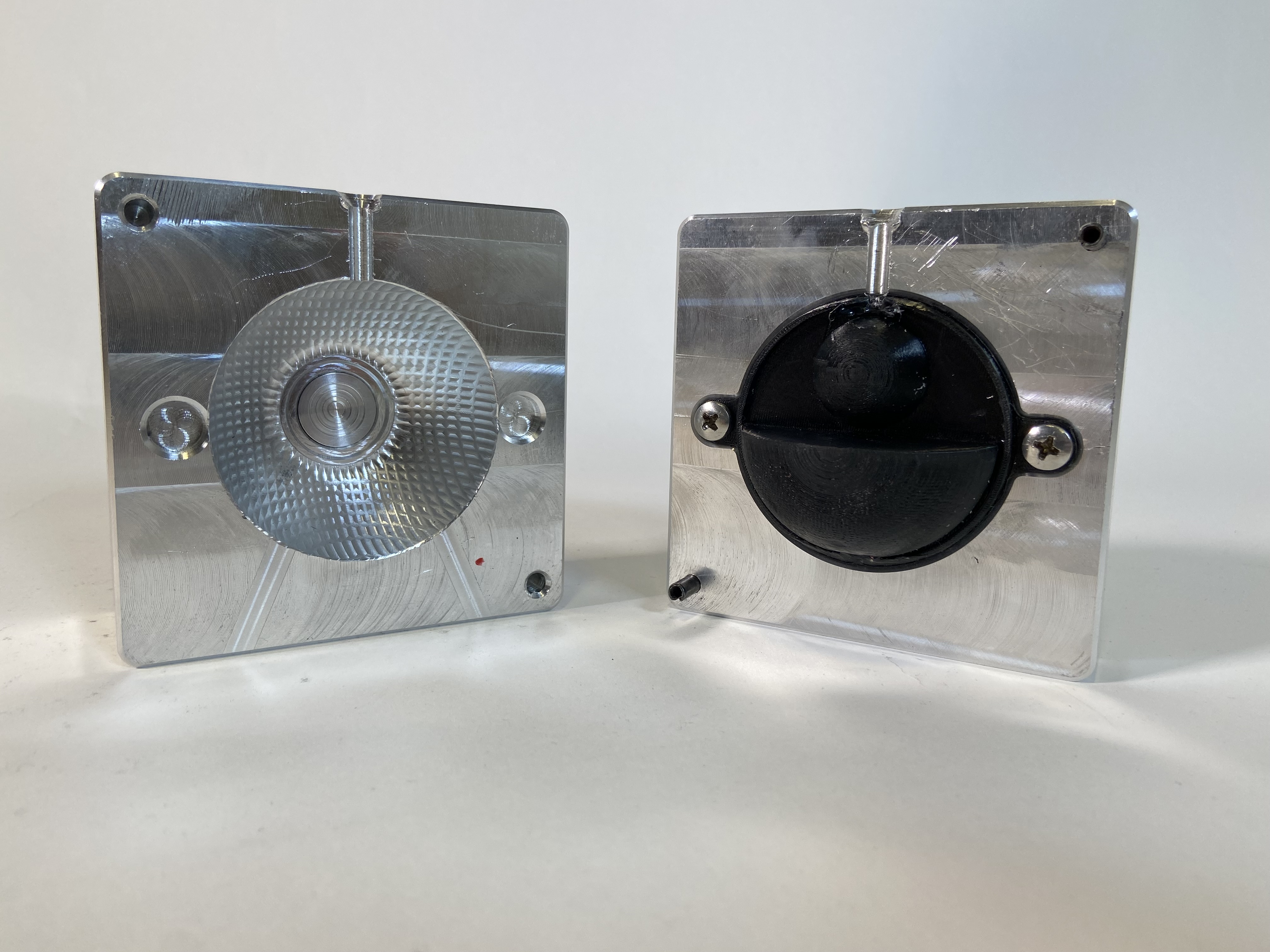 Aluminum injection mold halves for the Kaleidosphere