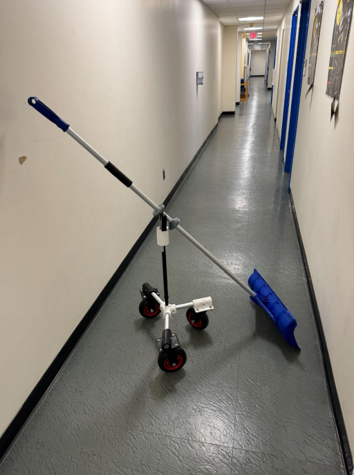 Finished fulcrum snow shovel prototype