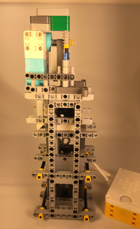 SPIKE touch sensor calibration robot, side view